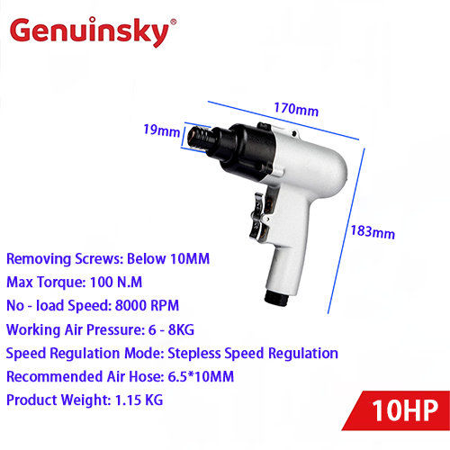 Miksi valita 10 hevosvoiman aseen tyyppinen pneumaattinen ruuvitaltta?